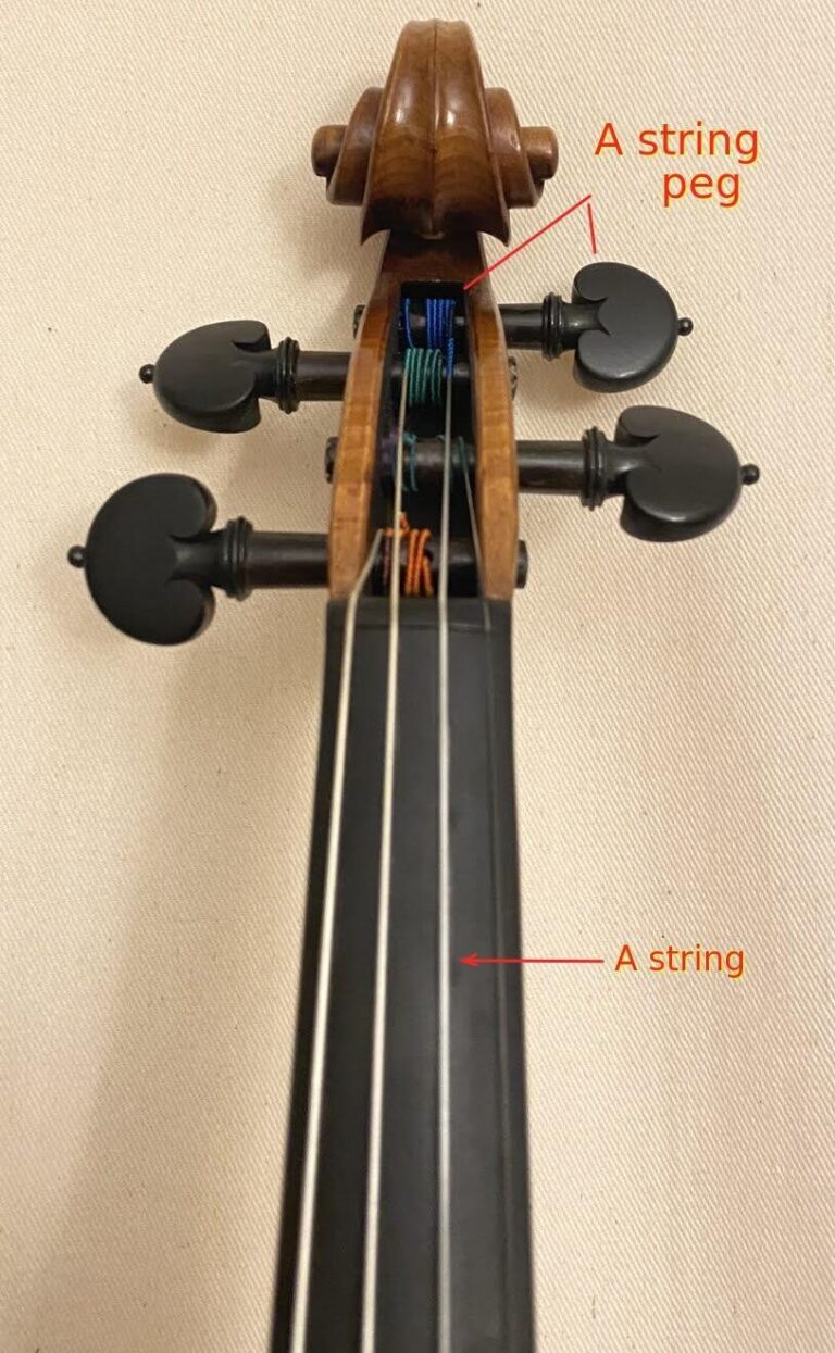 Violin A string peg