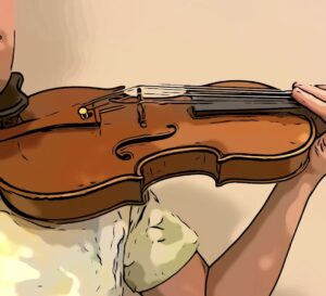 How to hold a violin