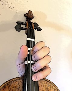 D, Eflat, F, G note in third position on A string